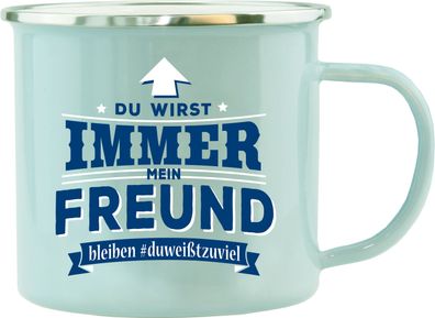 H&H Echter Kerl Emaille Becher fuer den Freund