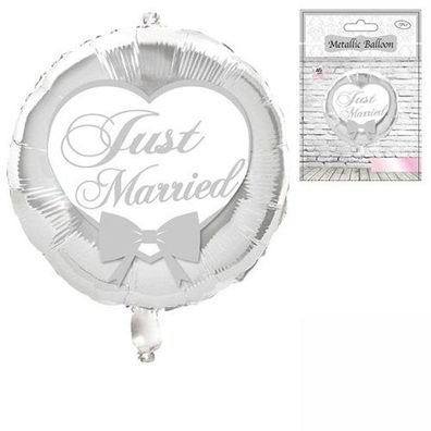 Udo Schmidt Folienballon Helium- Folien-Ballon - Just Married - zur Hochzeit