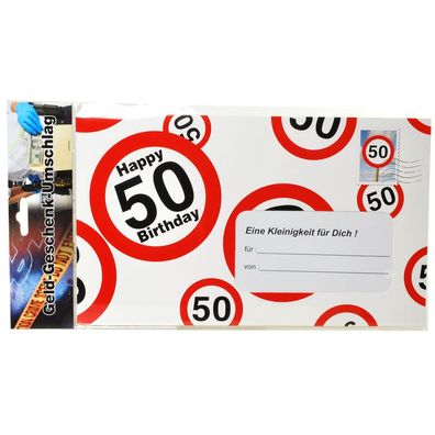 Riesen-Umschlag zum 50. Geburtstag Verpackung Geldgeschenke