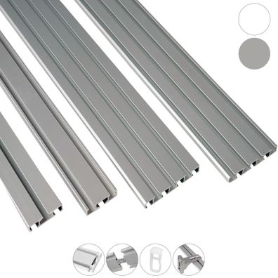 Zubehör Aluminium Vorhangschiene Gardinenschiene Innenlaufschiene 1 bis 4 läufig