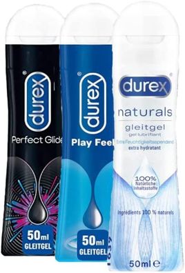Durex Play Perfect Glide Play Feel Naturals Extra Feuchtigkeitsspendend 3 x 50ml