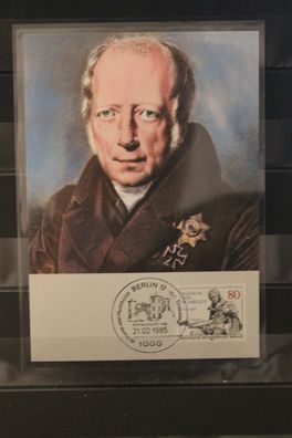 Berlin 1985, Maximumkarte: Wilhelm von Humboldt, MiNr. 731
