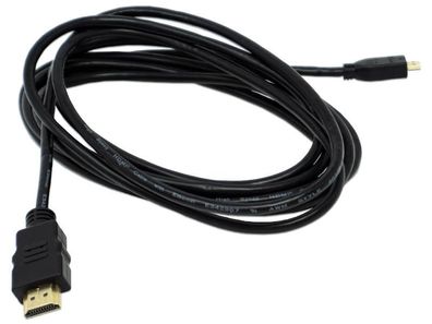 Micro HDMI zu HDMI Kabel schwarz 3,0 m