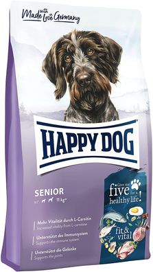 HAPPY DOG ¦ Supreme fit & vital Senior - 12kg ¦Hundetrockenfutter im 12kg Sack