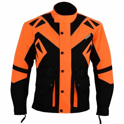 Textil Motorradjacke Schwarz/ Orange