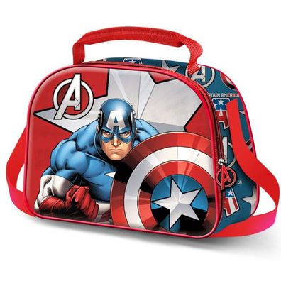Marvel Avengers Captain America 3D Frühstückstasche Umhängetasche Kindertasche
