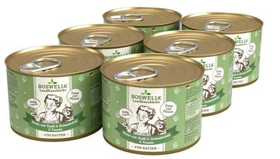 Boswelia - Landhausküche ¦ Huhn mit Kalb, Borretschöl und Taurin - 6 x 200g ¦ ...