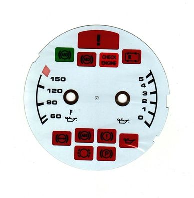 Öldruck Temperatur WEISS Einsatz TACHO KOMBI-INSTRUMENT FÜR Porsche 911 993 964