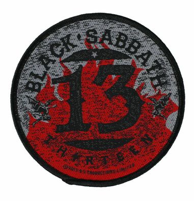 Black Sabbath 13 Flames Circular Aufnäher Patch NEU & Official!