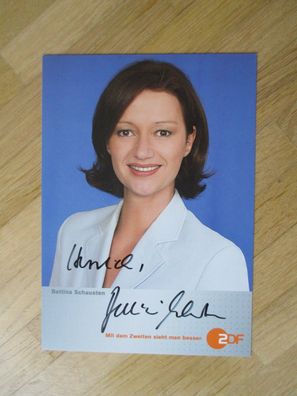 ZDF Fernsehmoderatorin Bettina Schausten - handsigniertes Autogramm!!