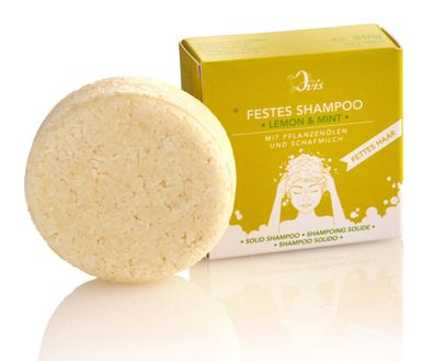 Ovis Festes Shampoo Lemmon & Mint für fettendes Haar 50 g