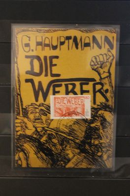 Deutschland 1987, Maximumkarte: Gerhart Hauptmann, MiNr. 1344