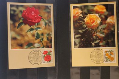 Deutschland 1982, Maximumkarte: Für die Wohlfahrtspflege: Rosen; 4 MK, MiNr. 1150-53