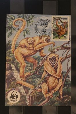 Brasilien, WWF 1984; Maximumkarte: Affen