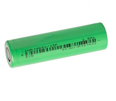 EVE INR18650-25P 2500mAh - 20A 18650 ( kompatiebel Samsung 25R )