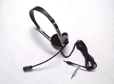 Kopfbügel Headset PC Laptop Stereo Kopfhörer Mikrofon 2x 3,5mm Stecker + Kabel