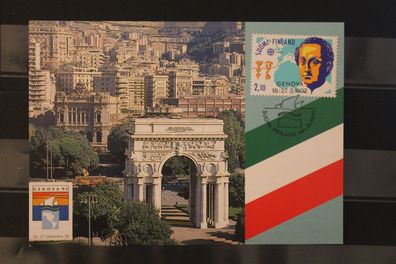 Ausstellungskarte Finnland zur Genova ´92 mit Europa-Marke