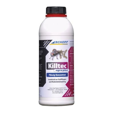 Killtec agro plus Spritzmittel gegen Fliegen und Fliegenmaden 1L | Insektizide Konzen