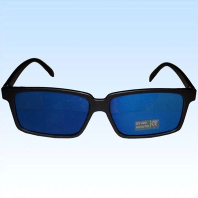 Detektiv Sonnenbrille mit Rückspiegel verspiegelte Brille Komplettbrille