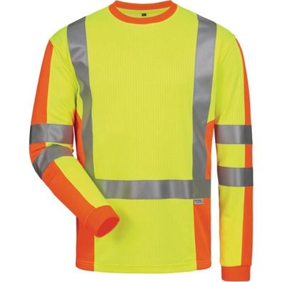 UV-/ Warnschutz-Langarmshirt Drachten Gr. XXL gelb/ orange ELYSEE