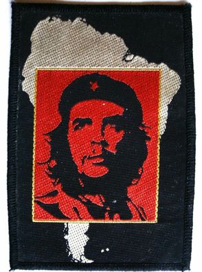 Che Guevara S. America Square gewebter Aufnäher woven Patch Neu New