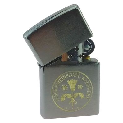 Benzinfeuerzeug Schornsteinfeger Handwerk Zunft in Geschenkebox und Support-Paket