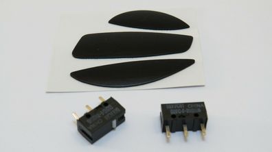 Ersatz-Füße & Schalter (R & L 20M-Klick) für Logitech MX Performance Maus