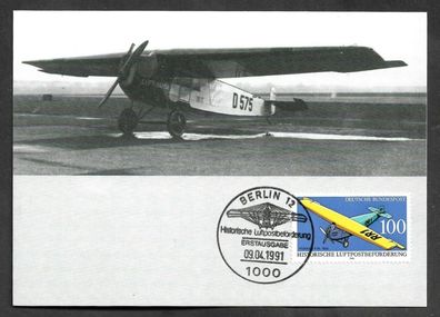FDC BRD Historische Luftpostbeförderung 09.04.1991
