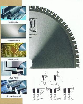 Dünnschnitt-Kreissägeblatt 230 x 30 , 44 Zähne, für Stahl