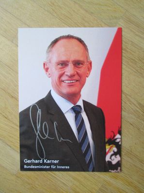 Österreich Bundesminister ÖVP Mag. Gerhard Karner - handsigniertes Autogramm!!!