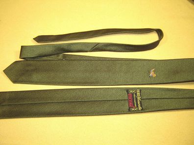 Trachtenkravatte klassische Krawatte oliv grün Jäger Stick Spielhahn
