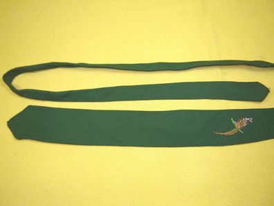 Trachtenkravatte klassische Krawatte dunkelgrün Jagd Stick Fasan KV10