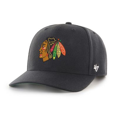 NHL Chicago Blackhawks Cap Basecap Baseballcap MVP DP schwarz 194602375380 Kappe