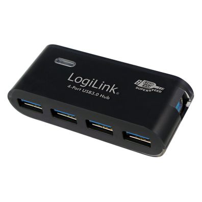 LogiLink USB 3.0 Hub 4 Port Verteiler Splitter Super Speed Netzteil NEU OVP
