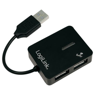 LogiLink USB 2.0 Hub Smile 4 Port Anschlüsse max 480 MBit/ s UA0139 NEU OVP