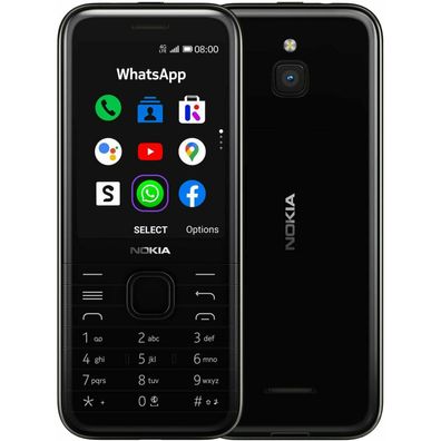 Nokia 8000 4G 4GB Schwarz NEU Dual SIM 2,8" KaiOS Handy Smartphone 512MB RAM OVP