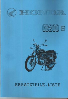Eratzteile-Liste Honda CB 200 B, Motorrad, Oldtimer, Klassiker