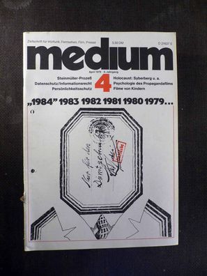 Medium - Zeitschrift für Fernsehen, Film - 4/1979 - Filme von Kindern