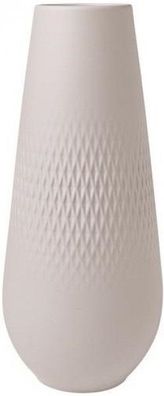 Villeroy & Boch Manufacture Collier beige Vase Carré hoch 11,5x11,5x26cm