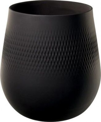 Villeroy & Boch Manufacture Collier noir Vase Carré groß 20,5x20,5x22,5cm