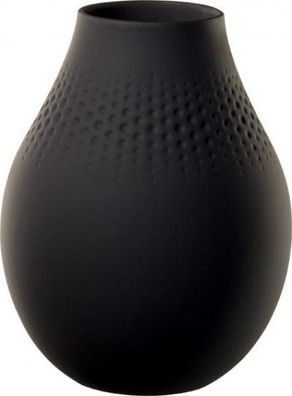 Villeroy & Boch Manufacture Collier noir Vase Perle hoch 16x16x20cm