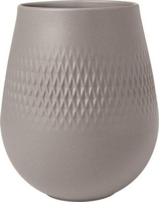 Villeroy & Boch Manufacture Collier taupe Vase Carré klein 12,5x12,5x14cm