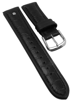 Junghans | Uhrenarmband 20mm Leder schwarz 030/4963 050/4568 030/7067