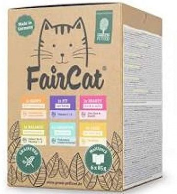 GreenPetFood - FairCat ¦ Multipack -6 x 85 g ¦nasses Katzenfutter in Pouchbeuteln