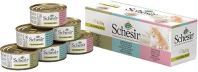 Schesir ¦ Mixpack - Natural mit Reis -12 x 85g ¦nasses Katzenfutter in Dosen