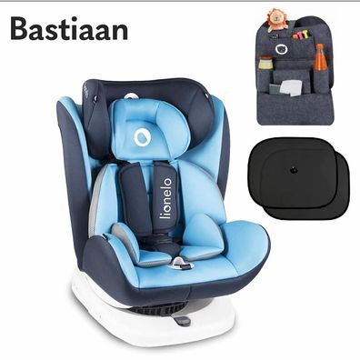 Lionelo Bastiaan blau + Organizer + Sonnenschutz Auto Kindersitz mit Isofix Baby Auto