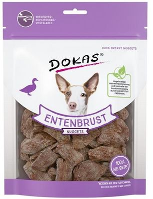 DOKAS ¦ Snack - Entenbrust Nuggets - 2 x 110g ¦ Snack's für ausgewachsene Hunde