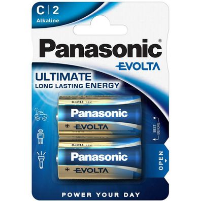 Panasonic Evolta Baby C Batterie CLR14EGE 1,5V Alkaline MN1400 2er Blister