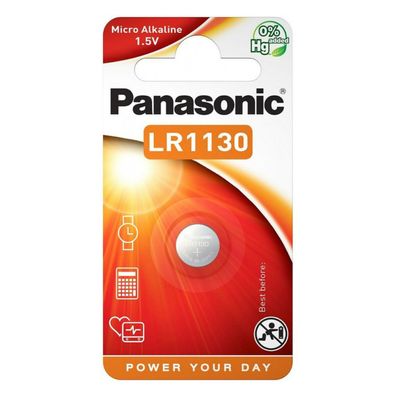 Panasonic Knopfzellen LR1130 1,5V Knopfbatterie Micro Alkaline Batterie Blister