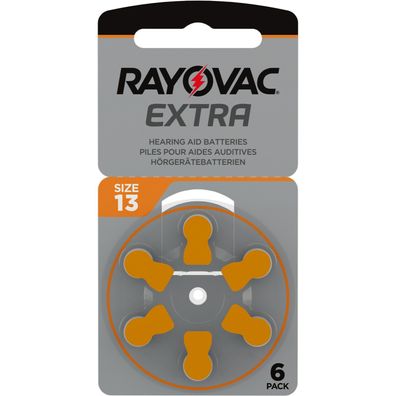 Rayovac Extra Advanced Hörgerätebatterien Typ 13 Hörgeräte Batterie 6er Blister